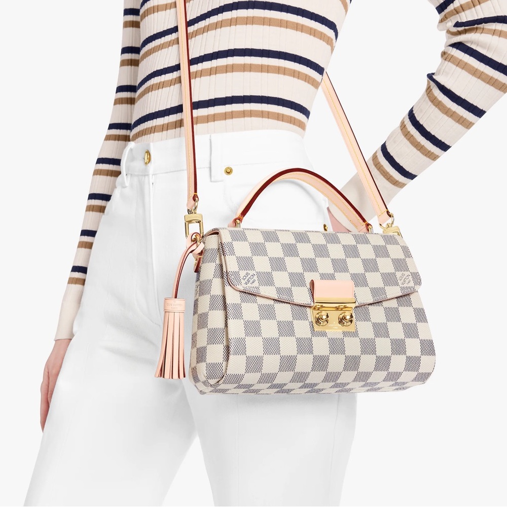 Almost new Louis Vuitton Croisette bag  in summery Damier Azur